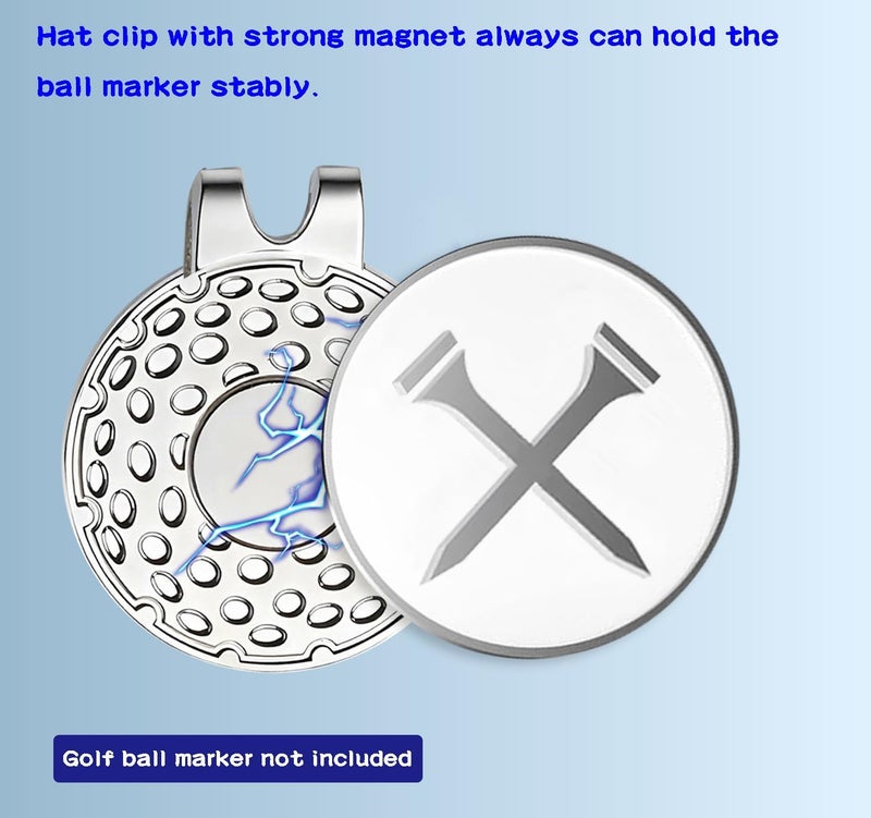 Adhere Golf Hat Clip Golf Ball Marker Holder Magnetic Golf Cap Clips Without Ball Marker - Image 4